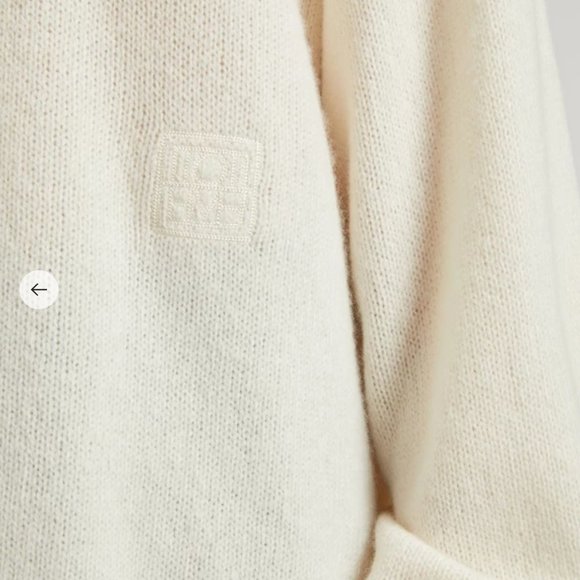 TOTEME Off-White Knit Monogram Sweater Size XS - Picture 10 of 11